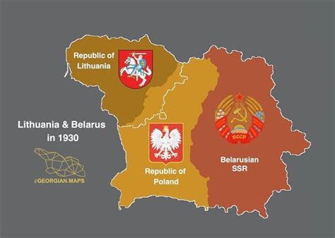 Ethnolinguistic & Historical maps on Instagram: "Modern-day Lithuania & Belarus in 1930 . . . # ...