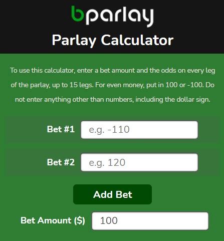 Free Parlay Calculator | Calculate Up To 15 Teams | bparlay.com