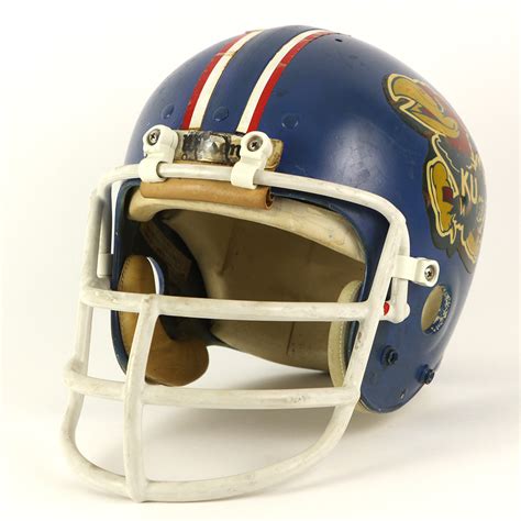 Lot Detail - 1979-82 Kansas Jayhawks Game Worn Football Helmet (MEARS LOA)