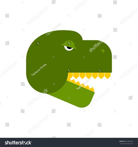 Tyrannosaurus Face Angry Dinosaur Head Trex Stock Illustration 674298142 | Shutterstock