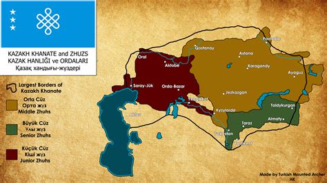 Kazakh Khanate and Zhuhs Map by TurkishMountedArcher on DeviantArt