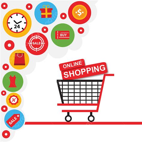 Shopping Cart Clipart PNG Images, Online Shopping With Cart And ...