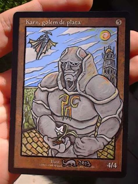 MTG Altered Karn, Silver Golem Custom Art Textless by BlackBullo on DeviantArt