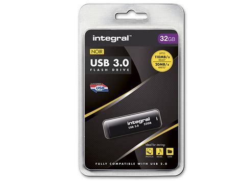 Integral 32GB Noir USB 3.0 Flash Drive - FREE & FAST UK Delivery | Mr Memory®