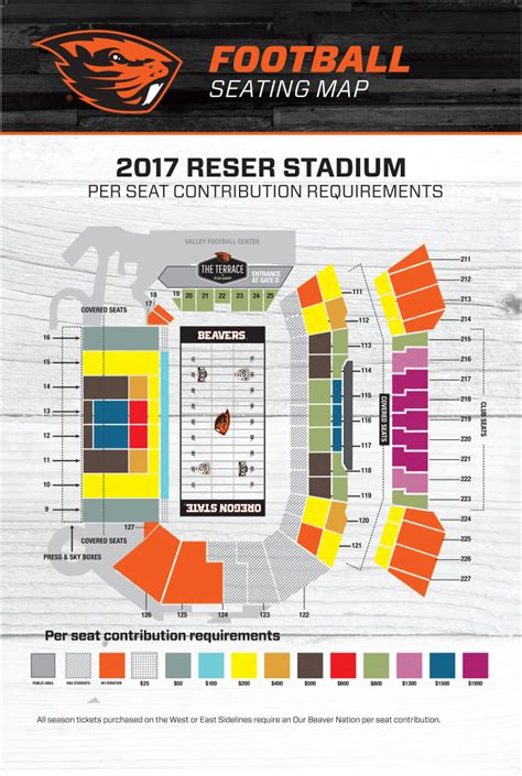 Reser Stadium Seating Map | Our Beaver Nation