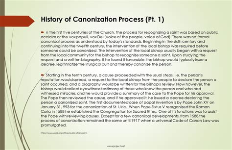 History of Canonization Process (Pt. 1) | The Voices Project