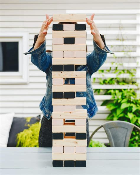 $10 DIY Giant Jenga (With a Twist) | Giant jenga, Giant jenga diy, Jenga