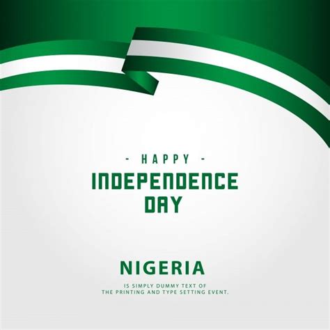 Happy Independence Day Vector Design Images, Happy Nigeria Independence ...