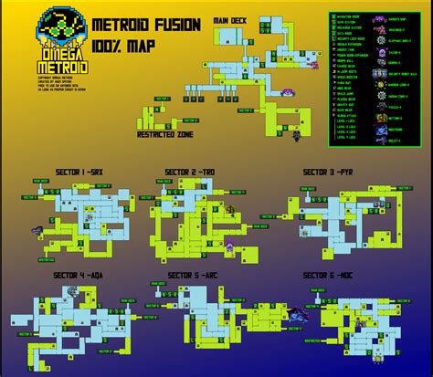 Metroid Fusion Walkthrough: 100% Map - Omega Metroid