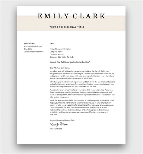 Free Online Sample Resume Cover Letters Large Design Most Popular