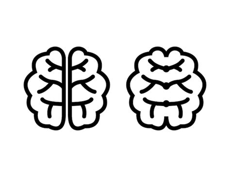 Premium Vector | Brain symbol logo design