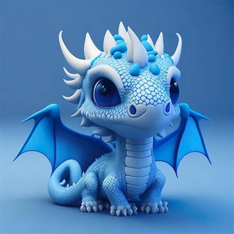 Premium AI Image | A blue dragon with wings that says'dragon'on it