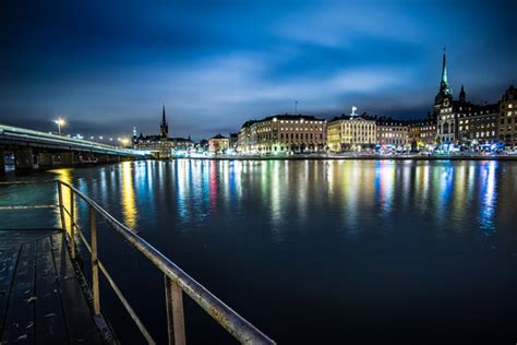 Stockholm skyline at night | This is a free picture released… | Flickr