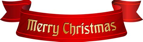 Merry Christmas Banner Transparent Clipart - Full Size Clipart (#93792 ...