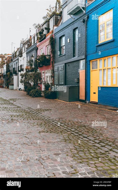 Colorful row houses in London Stock Photo - Alamy