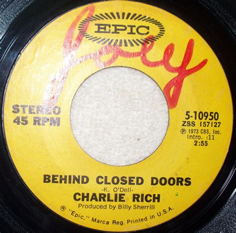 Charlie Rich - Behind Closed Doors (1973, First pressing, Vinyl) | Discogs