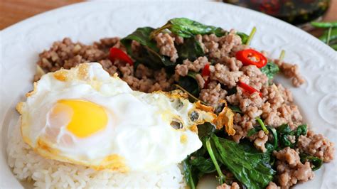 Thai Basil Pork Stir-Fry, Pad Kra Pao Moo | Thai basil pork, Pork stir ...