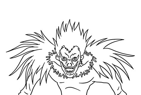 Draw Ryuk Death Note Coloring Page - Free Printable Coloring Pages