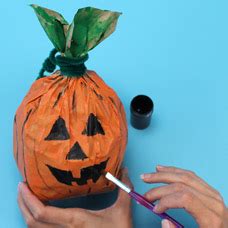 Paper Bag Pumpkin - Craft Project Ideas