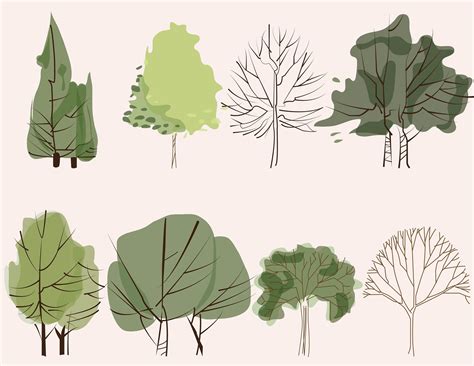 Cutout trees vegetation plant illustration Vector PNG Digital | Etsy in ...