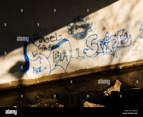 Graffiti on cement wall Stock Photo - Alamy