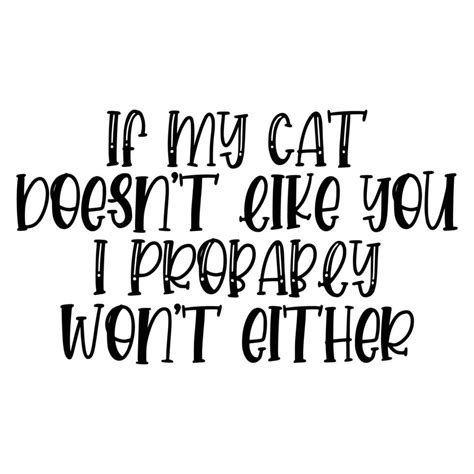 Cat Quotes Typography Black and White for print 15572409 Vector Art at ...