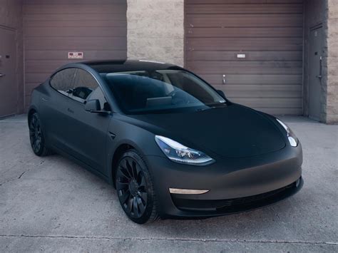 Tesla Model 3 Matte Black Wrap - Mile High Customs