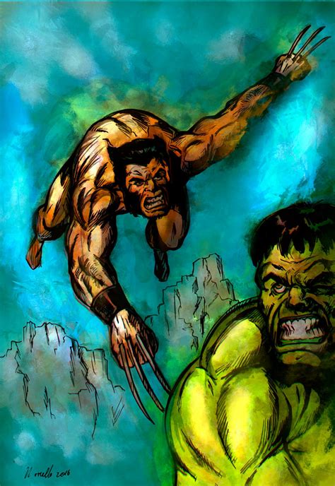 Wolverine vs Hulk 2016 by masuros on DeviantArt