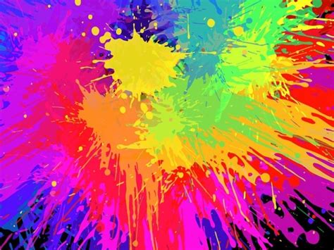 Colorful Paint Splats Vector Background Free vector in Encapsulated PostScript eps ( .eps ...