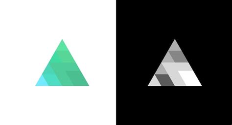 Premium Vector | Green triangle logo construction monogram icon Design ...