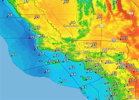 Weather Map Of California - Retha Charmane