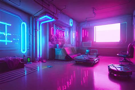 Cozy cyberpunk Room by neojuvesatriani on DeviantArt