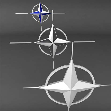 Nato logo symbol low poly pack 3D model | CGTrader