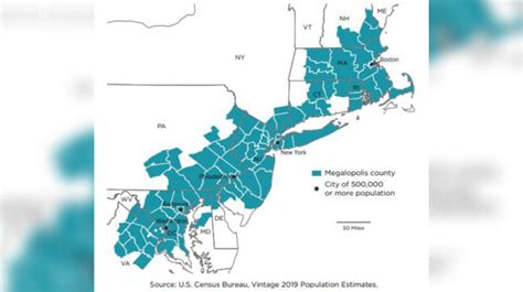 Boswash, the Megalopolis : r/MapPorn