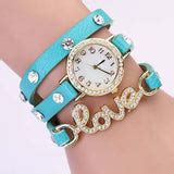 New Arrivals women vintage leather strap watches,set auger LOVE watch | Buycoolprice