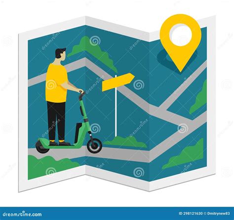 App for Electric Scooters Sharing or Tracking Stock Illustration - Illustration of ecological ...