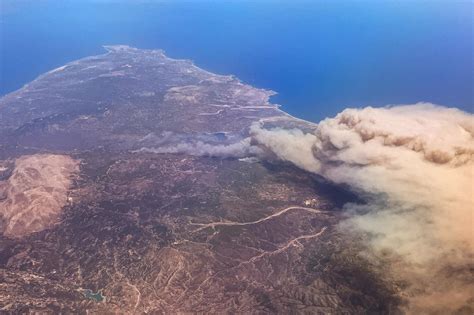 Aerial photo of Rhodes wildfires : r/Rhodes