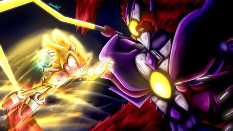 Sonic Omens - Super Sonic vs Exiled by Emuleel-Arts on DeviantArt