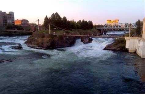 Spokane Falls | Looking east/northeast at pedestrian bridges… | Flickr