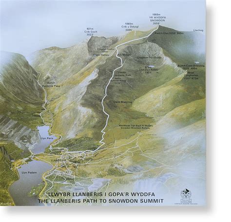 Relief Map - Snowdon Llanberis Path | Snowdonia National Park