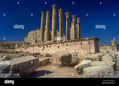 Temple of Artemis Jerash Jordan Stock Photo - Alamy