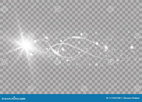 A Bright Comet with Large Dust. Falling Star. Glow Light Effect Stock ...