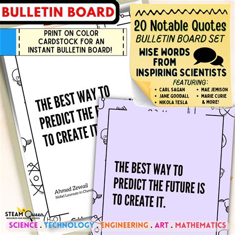 Science Bulletin Board Set: Notable Quotes from Inspiring Scientists 20 ...