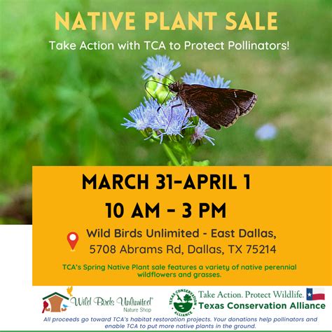 Native Plant Sale, Mar 31 - Apr 1 | Tcatexas