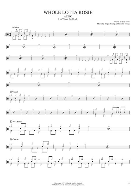 Tablature Whole Lotta Rosie de AC/DC (Guitar Pro) - Full Score | mySongBook