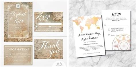 20 Printable Travel Theme Wedding Invitations | Travel theme wedding, Travel theme wedding ...