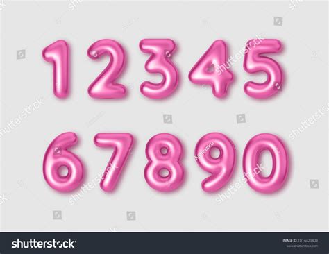 Realistic 3d Font Color Pink Numbers Stock Vector (Royalty Free) 1814420408 | Shutterstock