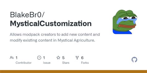 GitHub - BlakeBr0/MysticalCustomization: Allows modpack creators to add ...