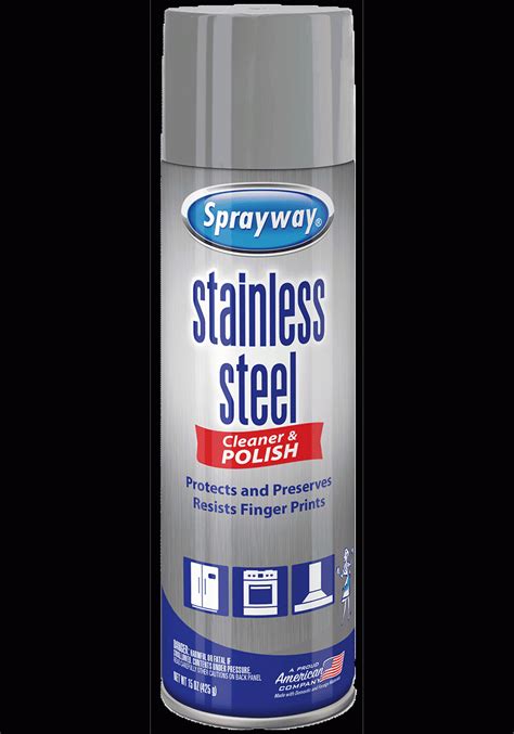 Sprayway Stainless Steel Cleaner Aerosol Spray (water-based) - Sprayway