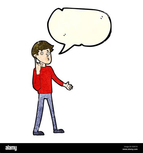 cartoon man asking question with speech bubble Stock Vector Image & Art ...